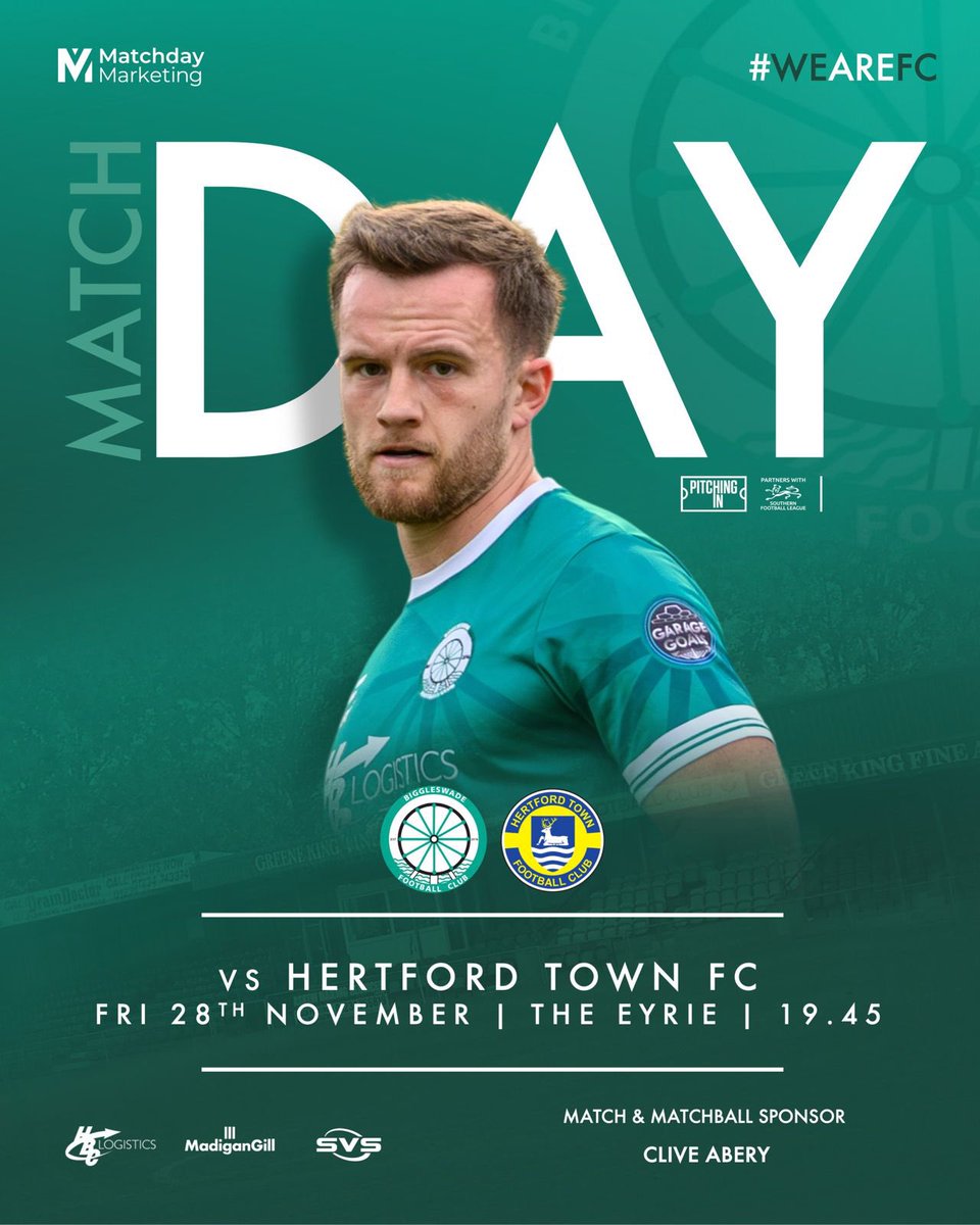 FRIDAY NIGHT FOOTBALL | 💚⚽️🎟️

Get yourself down to The Eyrie this evening as we host <a href="/HertfordTownFC/">Hertford Town FC</a> in a 5th v 3rd clash in <a href="/SouthernLeague1/">The Pitching In Southern Football League</a> Div One Central.

Online sales close at 6.45pm… shorturl.at/oqWso 

#WeAreFC #BFCvHER
