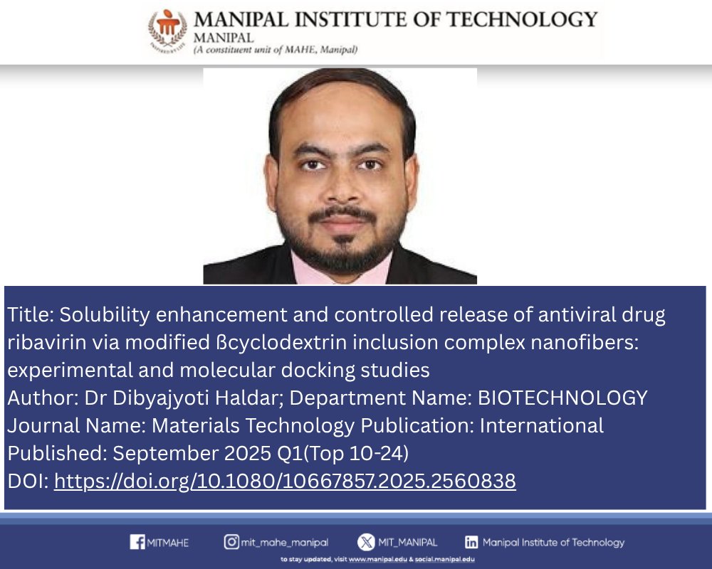 MIT_MANIPAL's tweet image. lnkd.in/dSC66sxh

#AcademicResearch #PublishedWorks #ResearchHighlights #FacultyPublications #StudentResearch #ScientificInnovation #ResearchExcellence