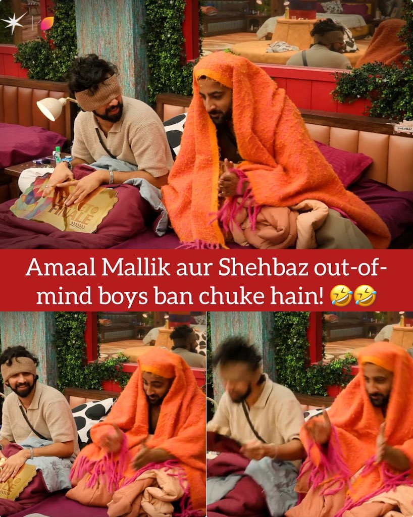 tellykhazana's tweet photo. Gharwaalon par mandra raha hai elimination ka khatra 😱
Iss hafte kya hoga janta ka faisla? 🤔
Tension me Amaal Mallik & Shehbaz…
Out of mind boys ho gaye hain! 🤣🤣
#BB19 #BiggBoss19 #EliminationWeek #AmaalMallik #ShehbazBadesha #DramaAlert #VotingLinesOpen https://t.co/hiuGXU9KaO