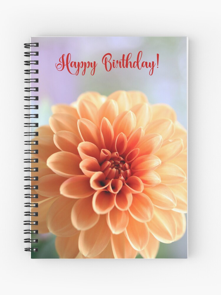 HurmerintaArt's tweet image. I have dahlias in the garden. This orange dahlia is one of the most beautiful ones. I named it Happiness. Wonderful choice for birthday cards and small gifts.

redbubble.com/i/notebook/Hap… #notebooks #cards #happybirthday
