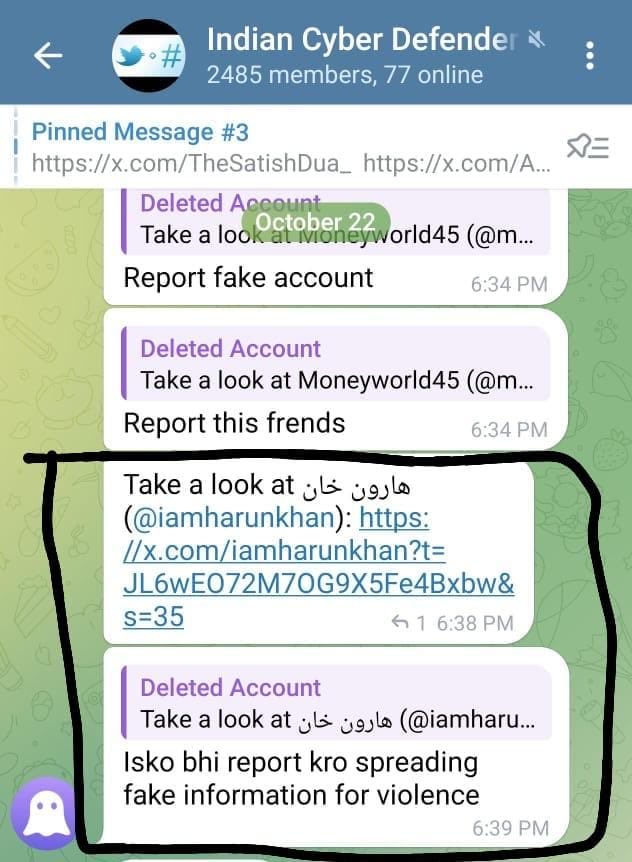 nikhilkumarIND's tweet image. Hi @X account of @iamharunkhan suspended since 23 Oct due to mass-reporting by &quot;Indian Cyber Defenders&quot; he Never broke any rules.

@elonmusk @X @Safety this is coordinated abuse of report button to silence voices.
@XCorpIndia @X @nikitabier
#FreeHarunKhan #WrongfulSuspension