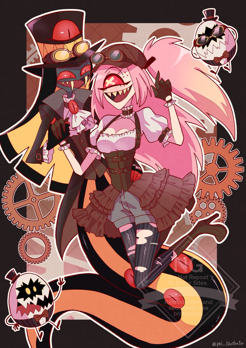 phi_Illustrator's tweet image. 🤎⚙️🔩⛓  #Cherrisnake