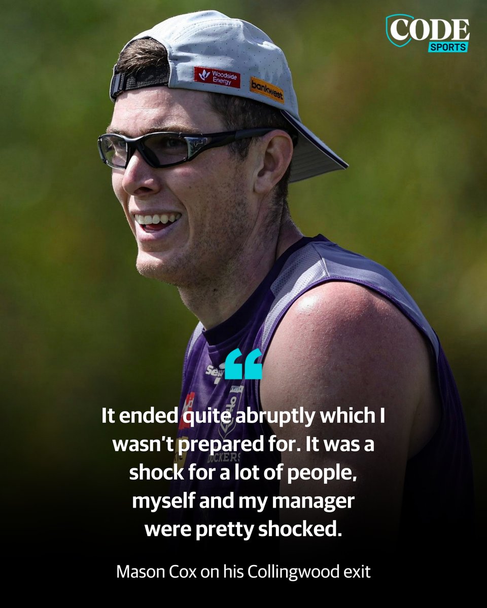 superfooty's tweet image. Mason Cox says he felt blindsided by Collingwood’s decision to delist him.

MORE 👉 bit.ly/4ohN0Ur