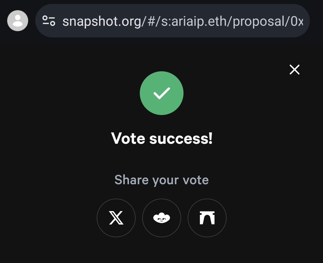 Btcsolwhale's tweet image. I just voted &quot;For&quot; on &quot;Should the final winners of the NANA remix contest be chosen by $ARIAIP stakers?&quot; snapshot.org/#/s:ariaip.eth… #https://snapshot.org/