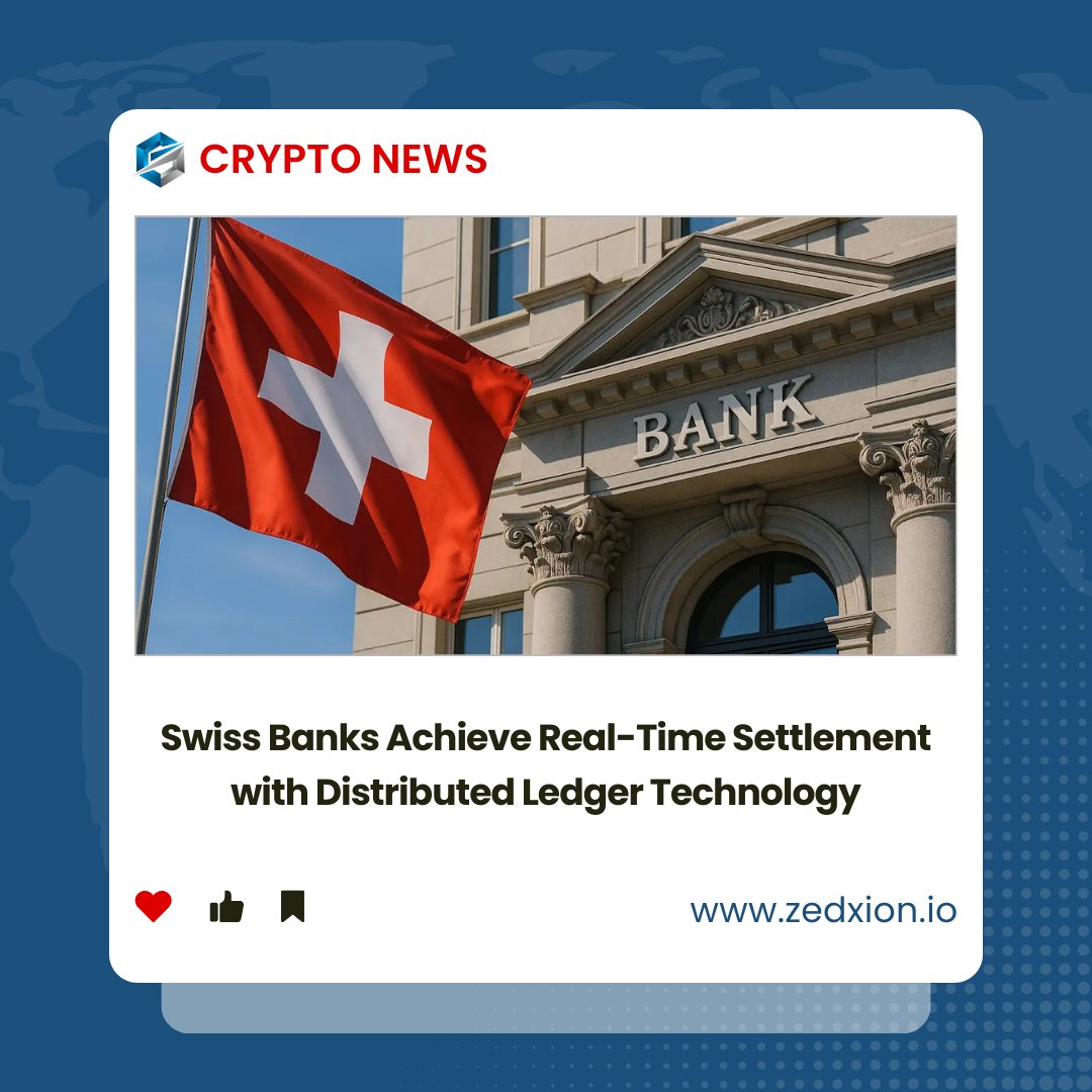 ZedxionC's tweet image. Swiss Banks Achieve Real-Time Settlement with Distributed Ledger Technology.

#Zedxion #SwissBanks #DistributedLedger