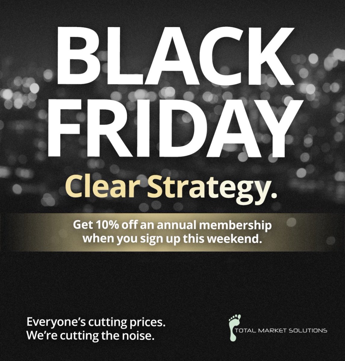 TMSreach's tweet image. BLACK FRIDAY🖤

📉 Get 10% off an annual TMS membership when you sign up this weekend.

If you’re serious about investor relations, market visibility and strategic communications — this is the smartest investment you’ll make all year.

Offer ends Monday.

#BlackFriday