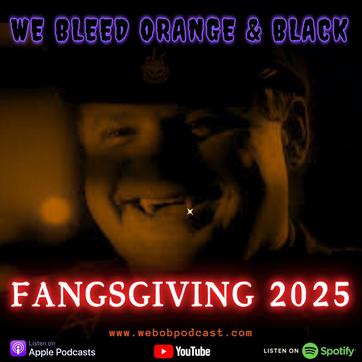 Carterwroteit's tweet photo. Fangsgiving 2025
 
We PUT UP OUR SPOOKS with fangstastic episodes of ‘Goosebumps’ (Vampire Breath) vs ‘The Twilight Zone’ (Red Snow) and then recap our 2025 Halloween season. https://t.co/Qc7CZljIY1