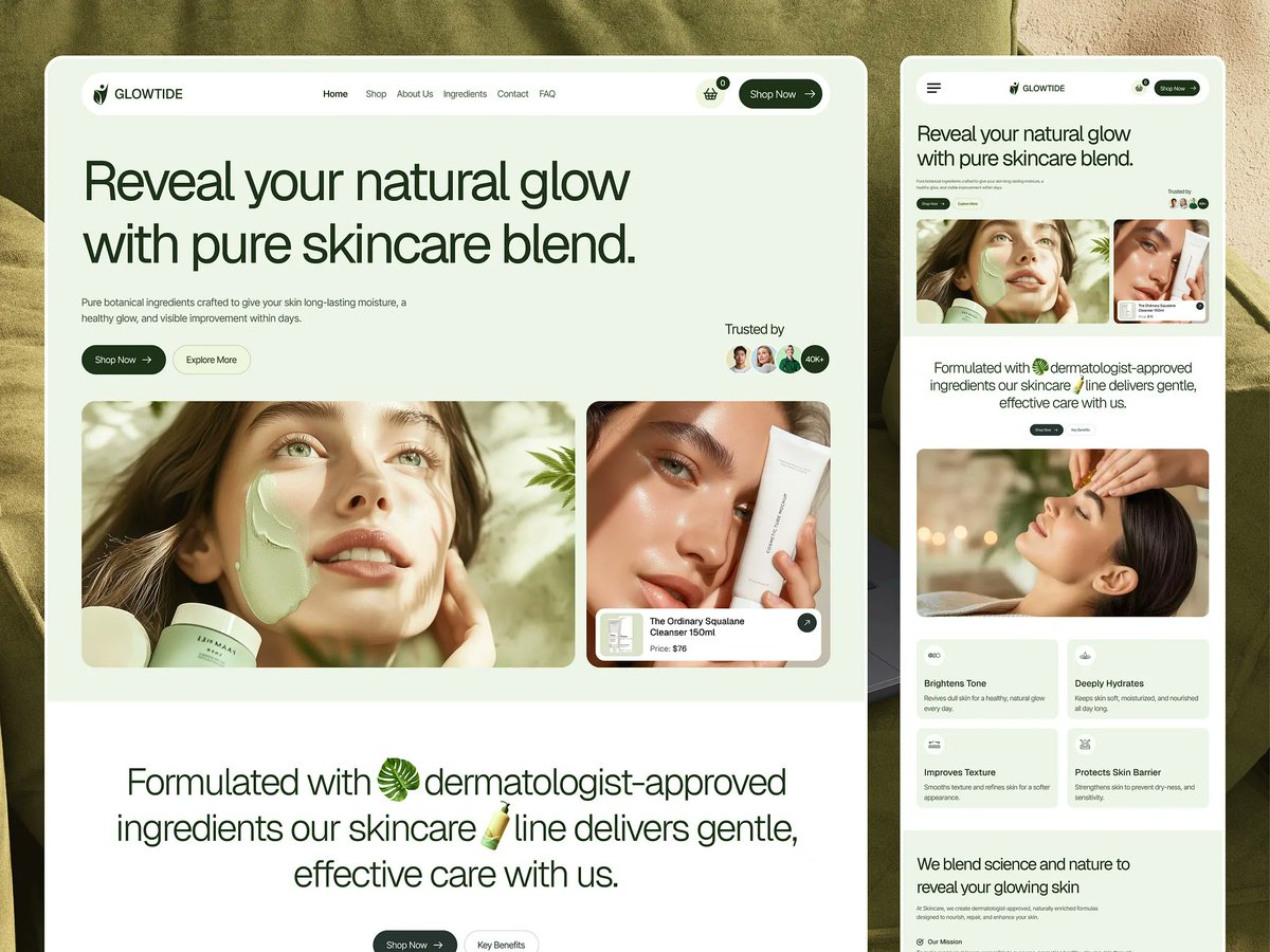 sujon_co's tweet image. Skincare Ecommerce Website