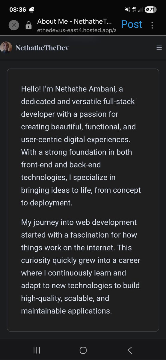 IhaveadreamSA's tweet image. Don&apos;t forget to check me out. Let me change your internet business visibility through my tech qualities 
…e--nethathethedev.us-east4.hosted.app