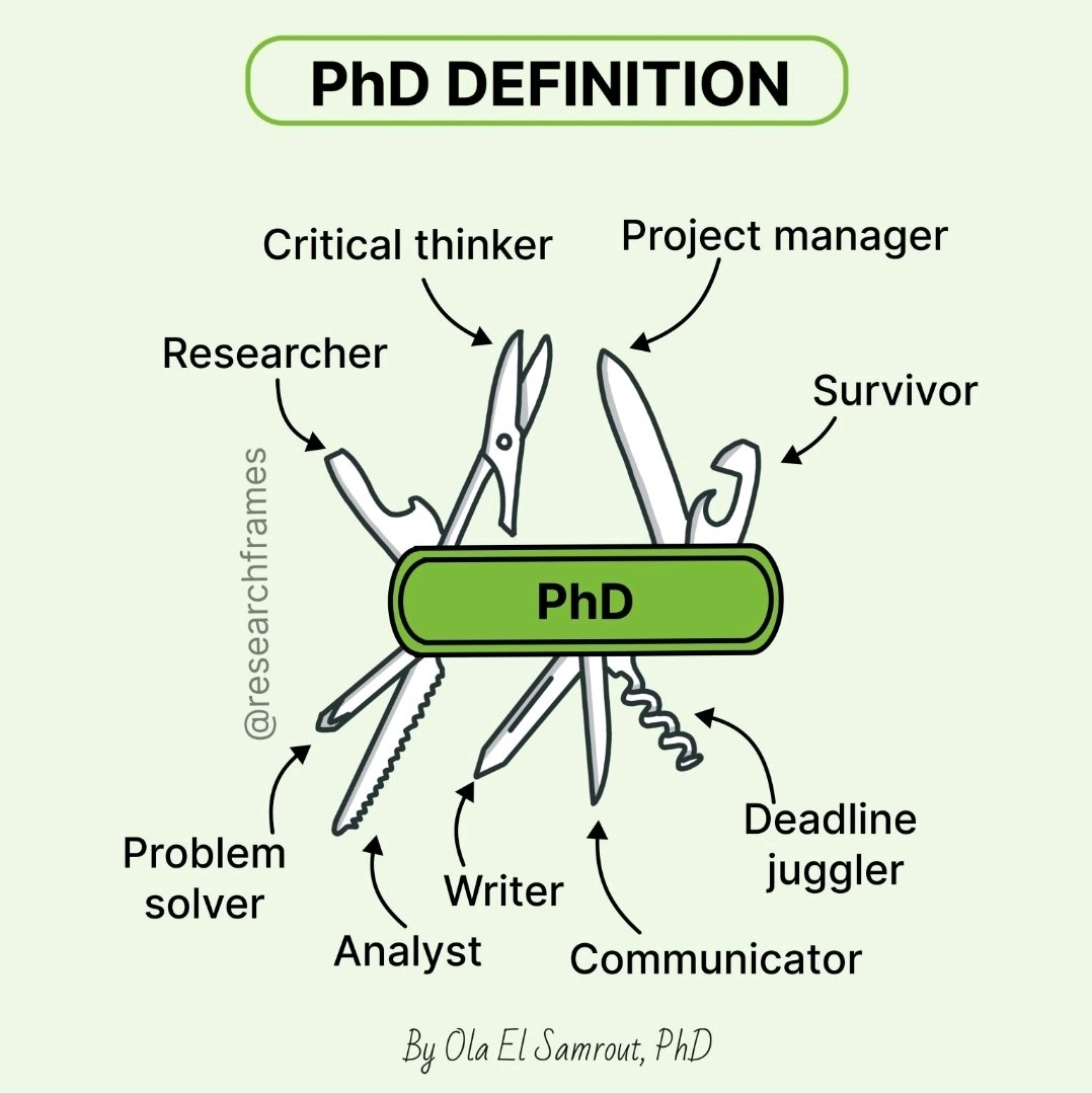 What a PhD Really Means: Beyond the Thesis

Many people think a PhD is only about writing a long thesis or conducting advanced research. But the truth is much broader. 

A PhD is not just a degree. It is a full training ground where you learn many skills at the same time. A PhD