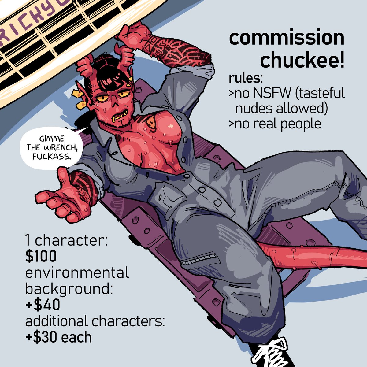 COMMISSIONS OPEN! commission form: forms.gle/rJ4bcJAEAzKNs6…
50% OFF FOR THE FIRST WEEK! so like until 6th Dec 2025