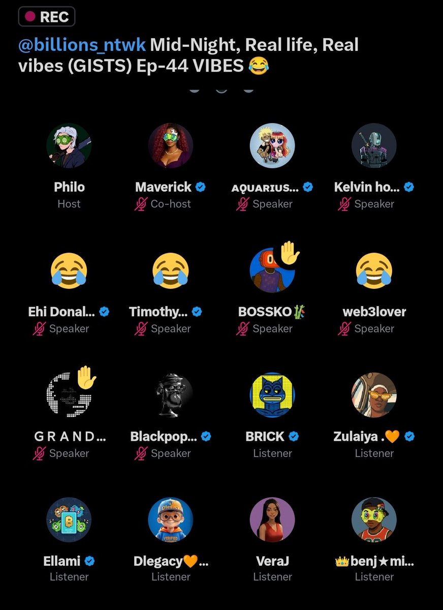 Gm CT
Gm Billionaires

Silver or gold I may not have,
but laughter? 😂
You’ll definitely laugh out loud. 😂

We’re still on the mission of bringing back the community vibe,
<a href="/billions_ntwk/">Billions</a> Midnight Real Life, Real Vibes (GISTS) Ep-44.

 Ep-44 was 🔥

Check out the recordings.