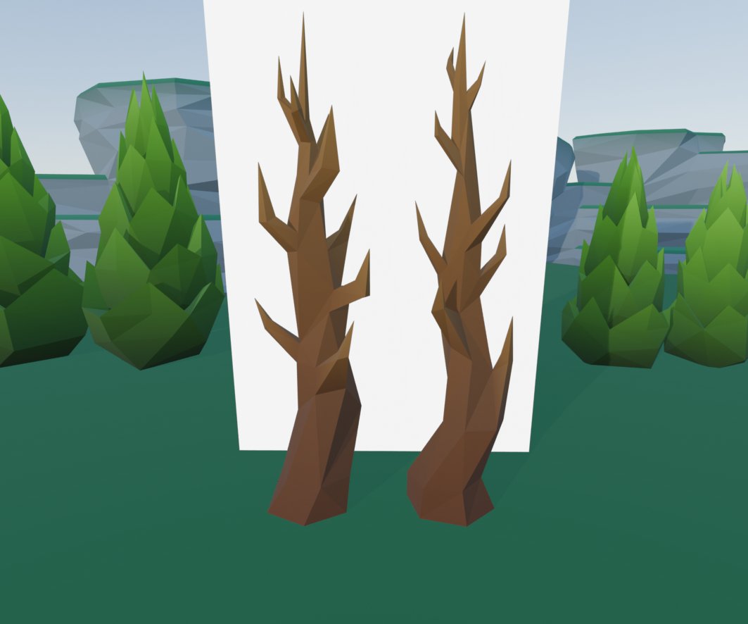 I can't be the only one that finds tree trunks hard. Feel like these took longer then they should have 😩 #lowpoly #b3d