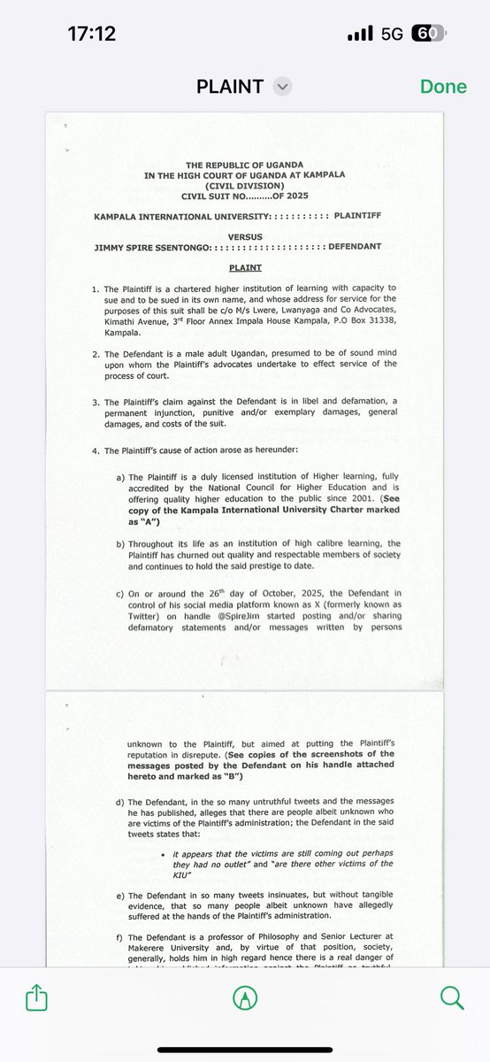 AAgather's tweet photo. I like how Ugandans have taken this suit personal; from all the information shared, to those willing to be witnesses in court and the many lawyers offering their services, it confirms that this isnβt just @SpireJimβs fight. It is a fight of people that see him as their mouthpiece. As their voice. A fight of people previously rendered voiceless and they refuse to allow their voice to be taken away again. We are still receiving all the information and help each of you is able to render, including money to facilitate his Defence. As usual I am very happy to receive the contributions. #StandWithSpire #KIUExhibition