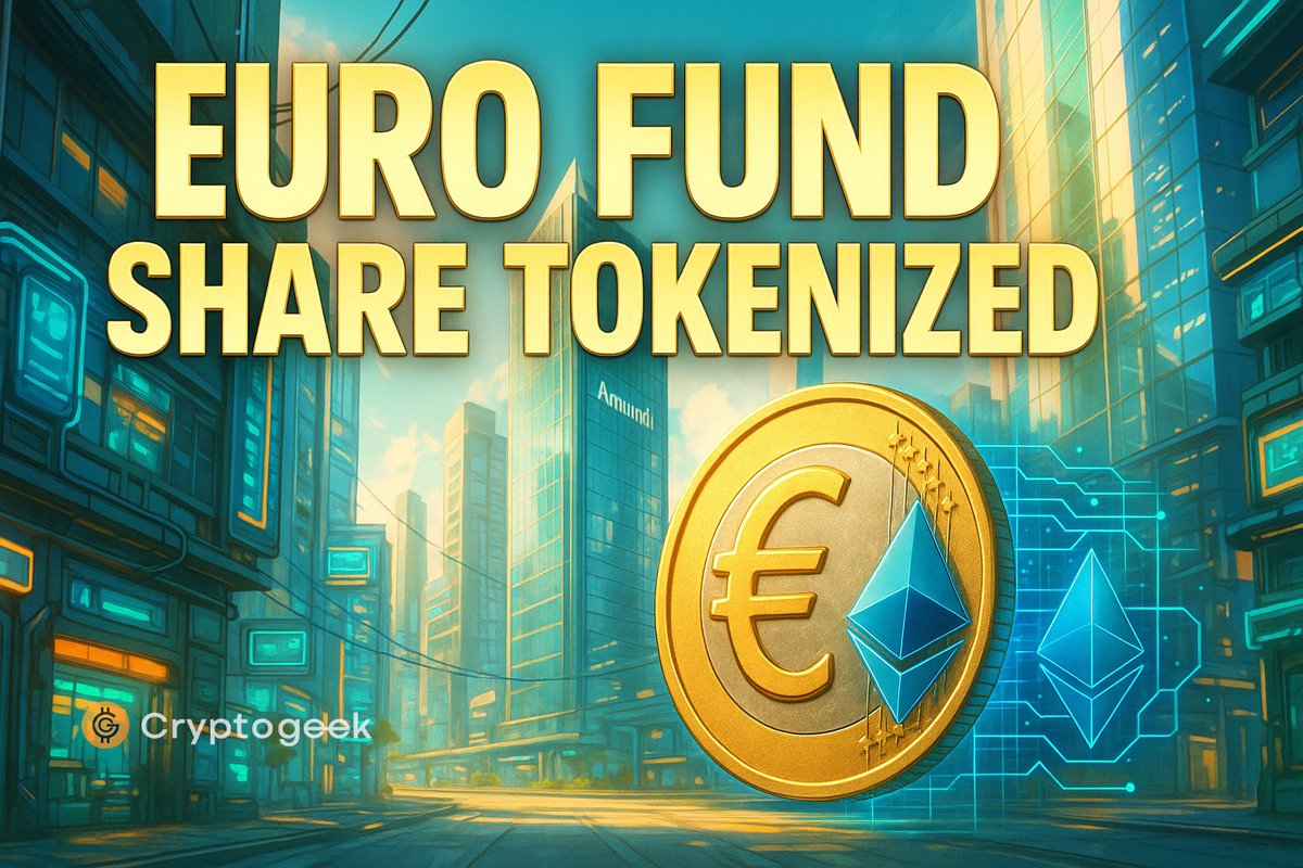 the_Cryptogeek's tweet image. Europe’s largest asset manager just put money market shares on-chain ⚠️
Amundi launches its first tokenized euro fund share on Ethereum, upping the game for real-world assets.
Bullish or too much TradFi in $ETH? 🤔
#Amundi #TokenizedMoneyMarket #EuroFund