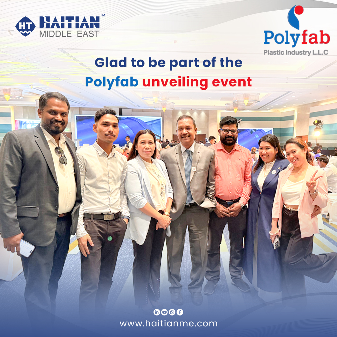 Haitianmideast's tweet image. A privilege to be part of the Polyfab unveiling excited for the innovations shaping the future.

#Polyfab #UnveilingEvent #GCCindustries #Haitian #LaunchEvent #Plasticindustries