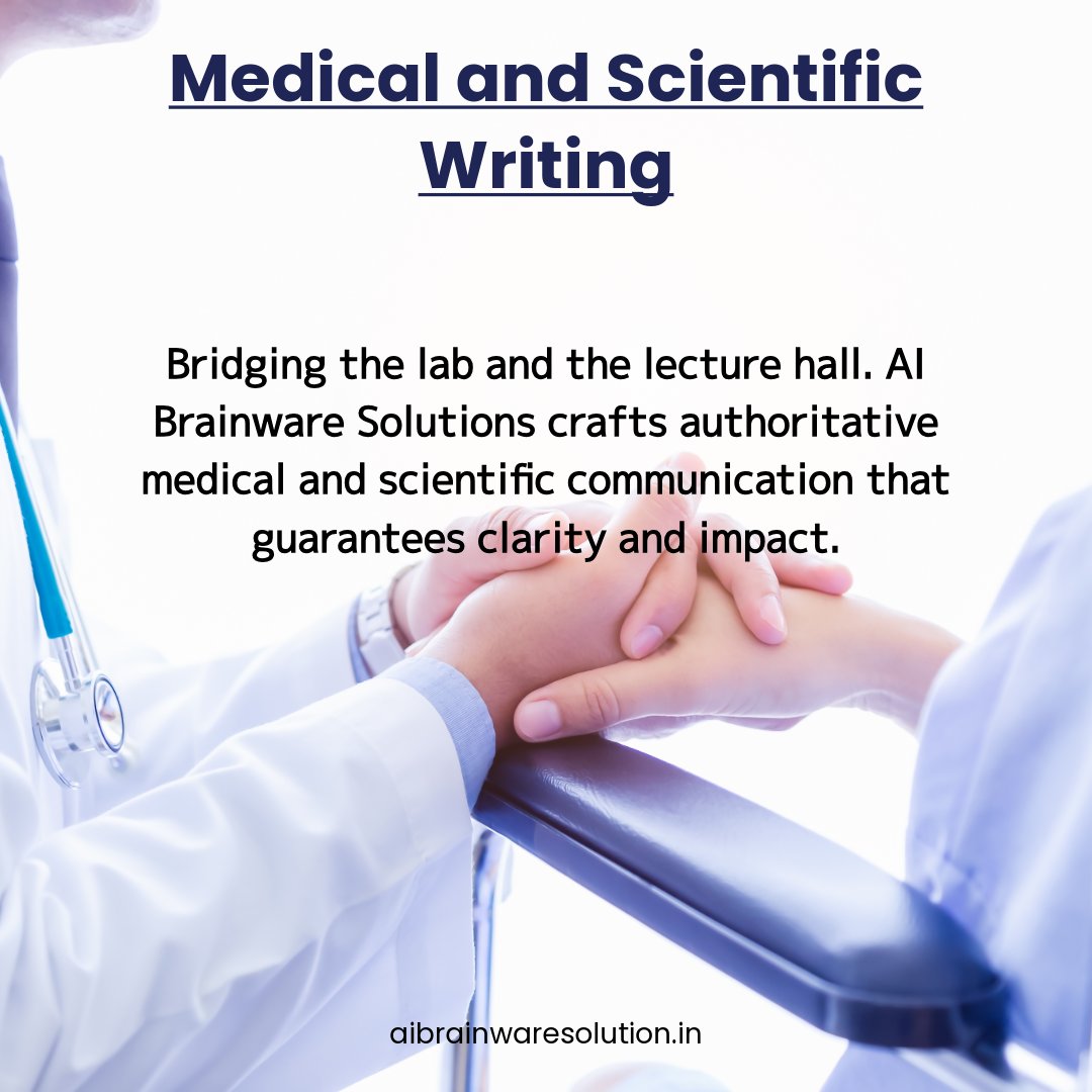 Deepan1710's tweet photo. Precision writing for complex science. We transform data into compliant, clear, and compelling narratives.

Contact us today for a free consultation!

#aibrainwaresolutions #informationtechnology #artificialintelligence #healthcare #science #techsolutions #aisolutions #technology https://t.co/AxcqO985KR