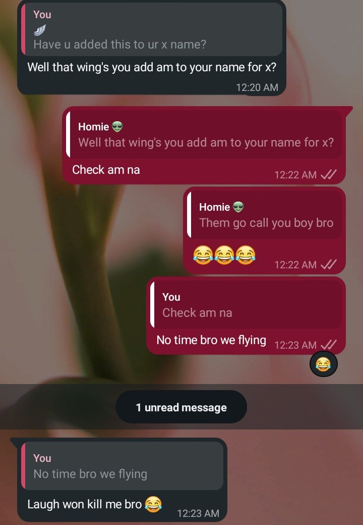 gm CT.
random convo between me and bro after joining <a href="/Hostweb3hub/">HOST WEB3 COMMUNITY 🪽</a> founded by <a href="/web3righteous/">web3righteousness ™🪽</a> 😂

Can I get a GM?