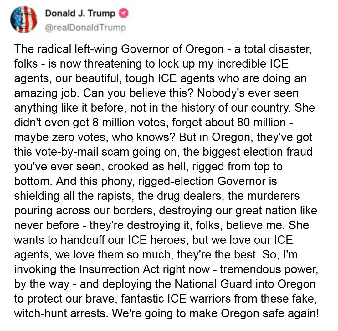 NotTinaKotex's tweet image. This just dropped on Truth Social.  I&apos;m still shaking!