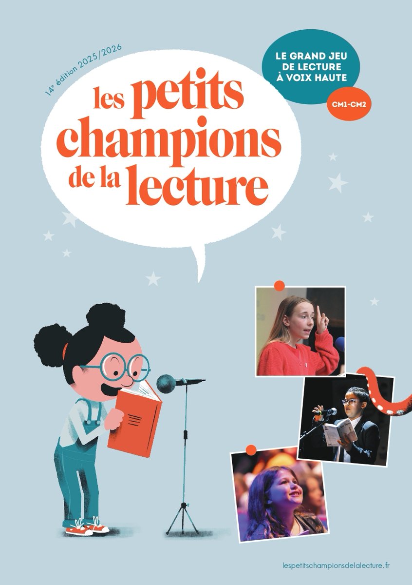 Eduscol's tweet image. #VendrediLecture 📚 Lire est un plaisir... et parfois même un jeu !

Les Petits @championlecture invitent tous les élèves de CM1 et CM2 participer à un grand jeu de lecture à voix haute.

Inscrivez vos classes avant le 2 décembre pour participer 🗓

👉 eduscol.education.fr/3412/les-petit…