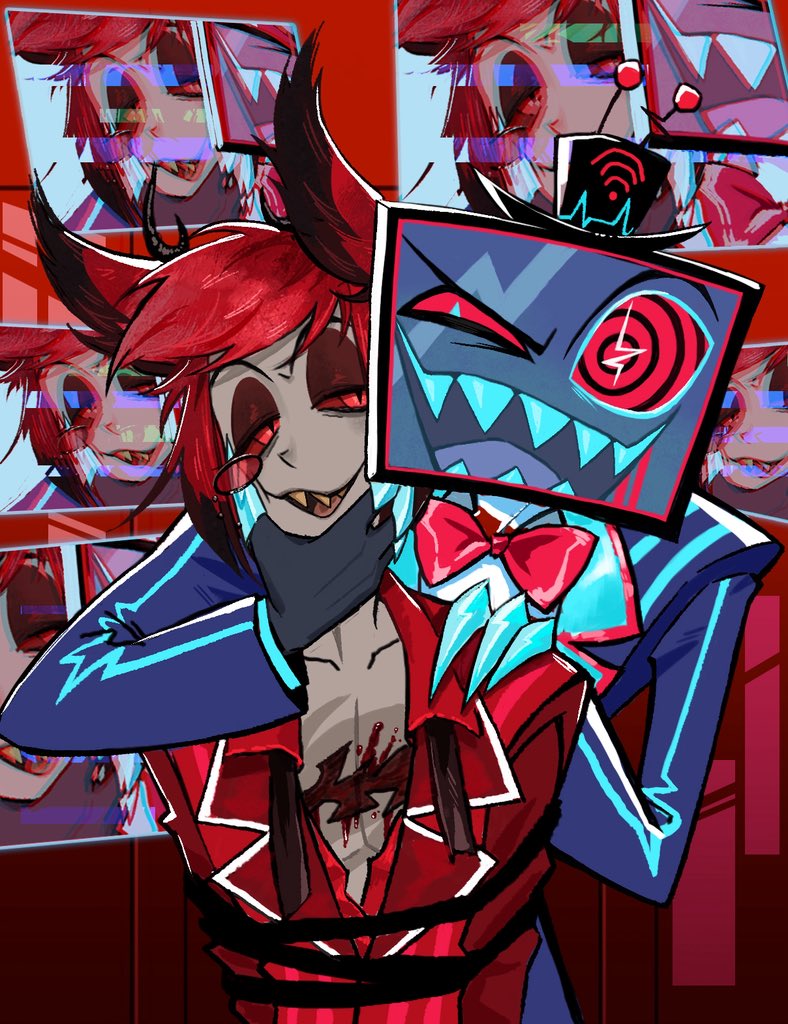 bugouyanxiao's tweet photo. #voxal #HazbinHotelFanart 
其实对我来说是很不好画的风格，但是没办法电鹿有点太上头了，就画一下hhhh https://t.co/fx1XohQfuu