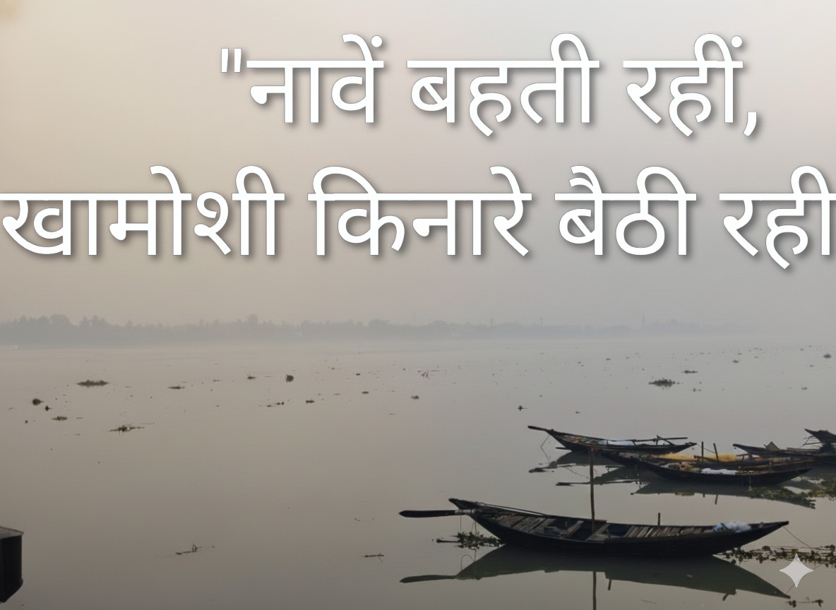 cs2903singh's tweet image. नावें बहती रहीं, 
खामोशी किनारे बैठी रही…  
धूप ने दस्तक दी, 
मगर सुबह ने कोई जवाब नहीं दिया।&quot;