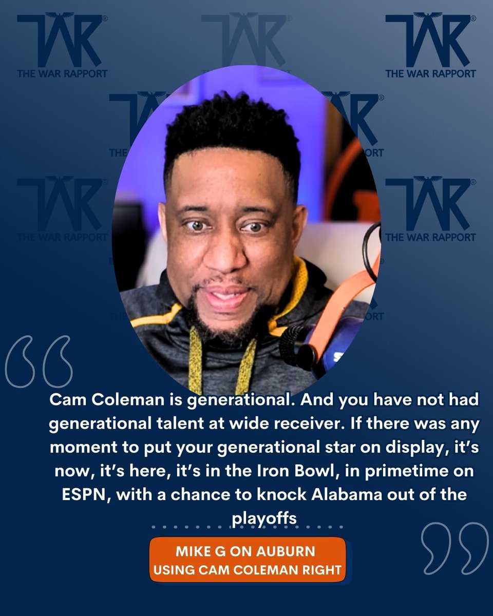 thewarrapport's tweet image. How much will Cam Coleman get to return to the Plains? 1 million? 2 million? 3 million?
#auburnfootball @mikegittens @loganffowler
