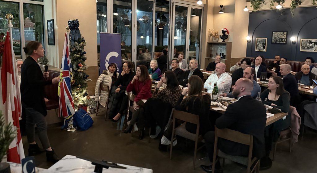MauroAFrancis's tweet photo. SOLD OUT &amp; buzzing!

Tonight’s Burnaby North @Conservative_BC Christmas Party, featuring a powerful keynote from @NVanCaroline, showed the movement is ready for a clear vision and a stronger BC! https://t.co/kefcLhn6K6
