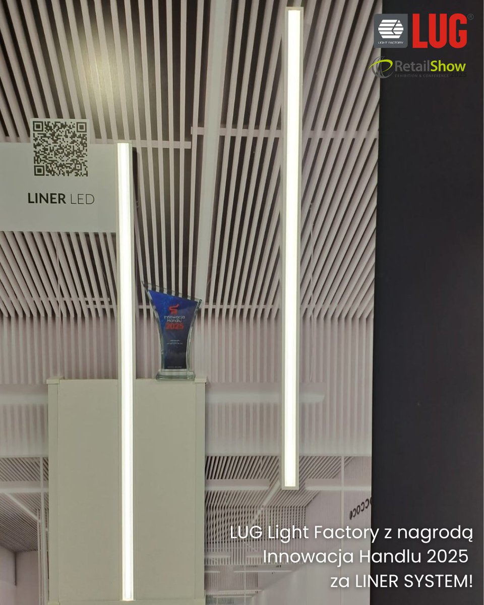 LUGLightFactory's tweet image. LUG Light Factory z nagrodą Innowacja Handlu 2025 za LINER SYSTEM!
LINER SYSTEM – liniowy system oświetleniowy, który przenosi elegancję światła biurowego do wymagających przestrzeni handlowych i stref wspólnych.
#retail #lug #nagroda #retailshow #linerlug #oswietlenieled