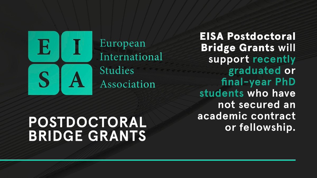europeanisa's tweet image. 📣 Calling all recently graduated or final year PhD students: applications for EISA&apos;s Postdoctoral Bridge Grants are now open! 

💸 Up to 5 grants of €3,500 each 

🗓️ Deadline: 19 March 2026 

🔗 More information on eligibility and application details: buff.ly/9giEdNr