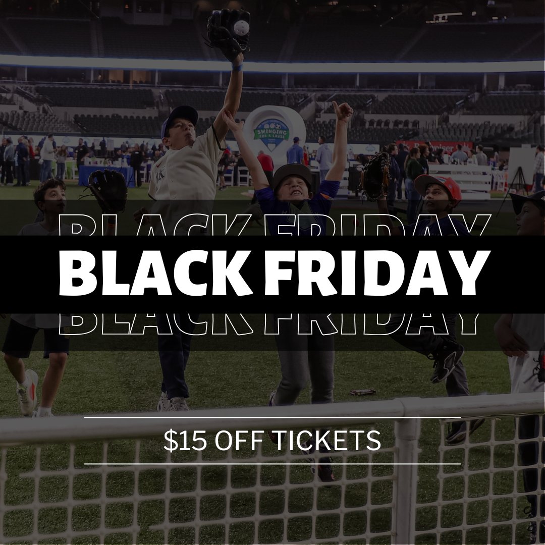 BLACK FRIDAY SALE! Score $15 OFF your purchase of Swinging For a Cause tickets - today only (11/29)! Use code BLACKFRIDAY. Treat yourself and your crew to an amazing day for an amazing cause. Let’s make a difference together! Tickets available at thesandlot.org/events