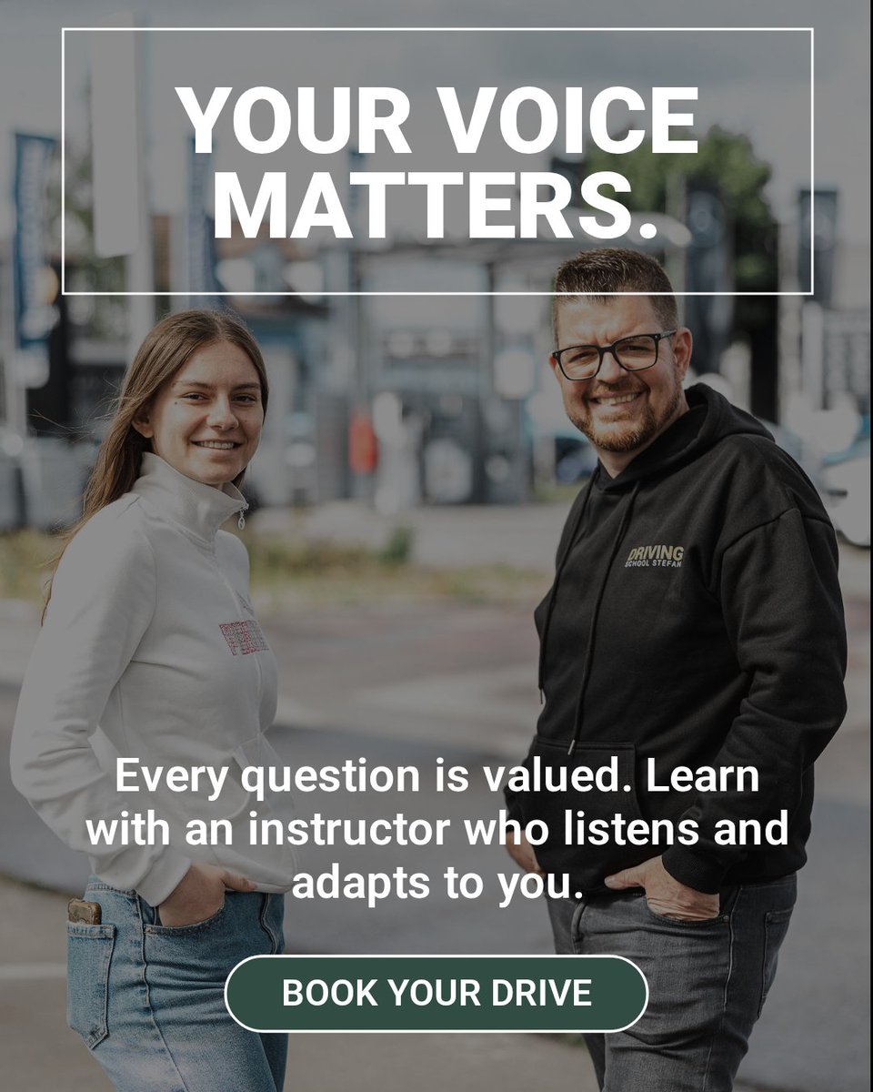 stefan_pluess's tweet image. 🚗 At Driving School Stefan you learn in a space where respect is the norm, every question counts, and you are treated as an equal partner on the road. No pressure, no judgment, just calm guidance that adapts to you. Ready for a driving experience that feels safe and supportive?