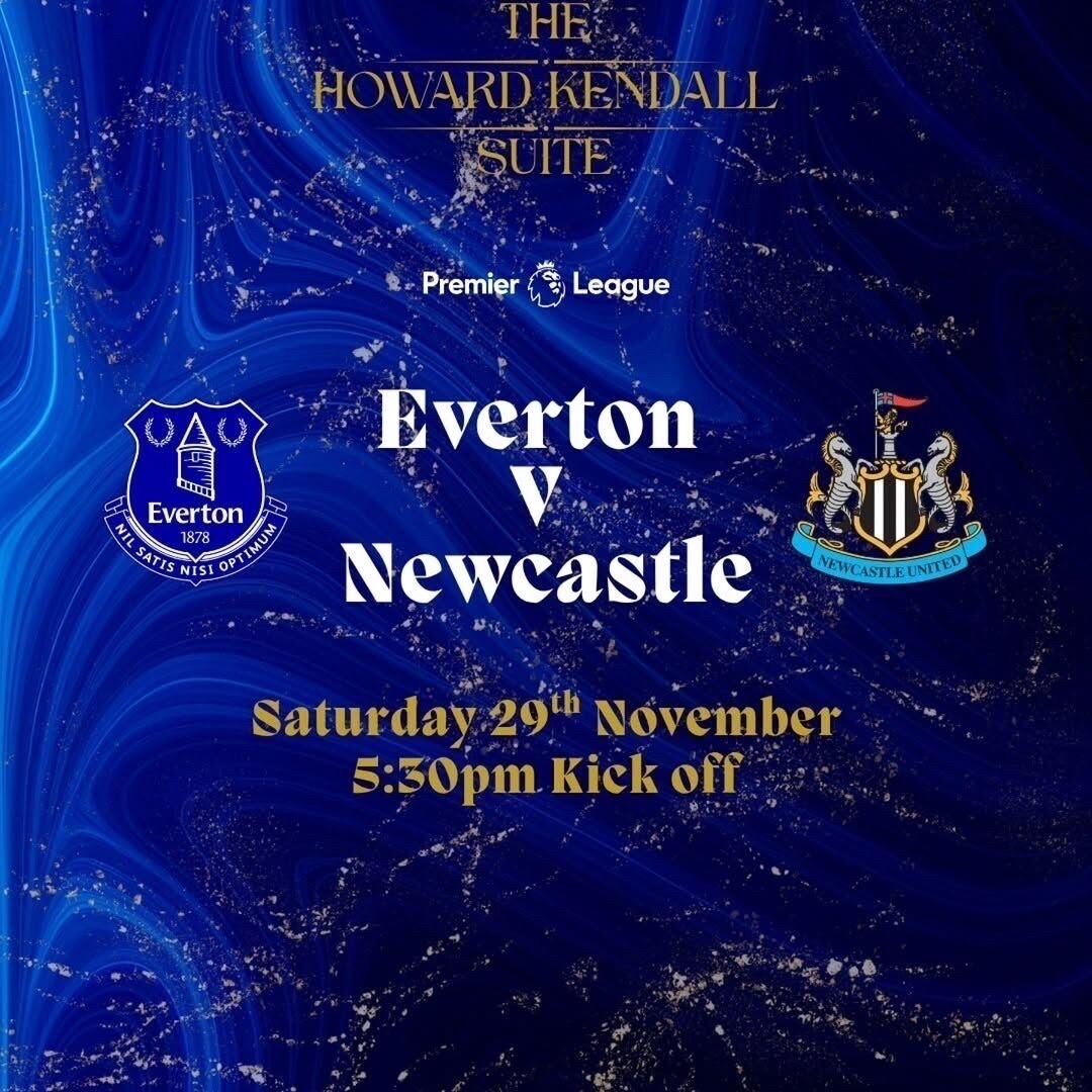 scousescene's tweet image. Join The Howard Kendall Suite this Saturday for the Everton V Newcastle game. Get your pre-match meal and drinks. Book your place now for an amazing matchday hospitality experience! #EFC ⚽️

READ MORE: tinyurl.com/mpuz97r6