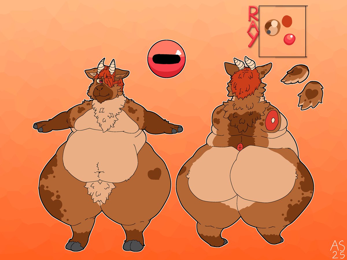 Ray the goat(s) new ref!
Art done by me :p
#fatfurry #fatfur #fatfurs #fatart #bellyart #furryartwork #furryart