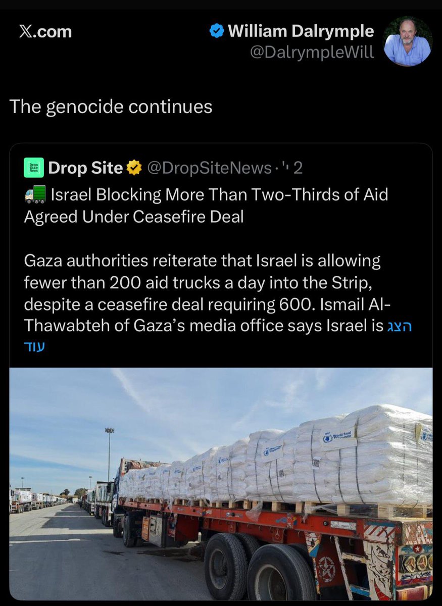 LTC_Shoshani's tweet image. This is how fake news and hatred are created. 

The facts? Israel isn’t blocking aid. The UN is bringing in only about 20% of the aid entering Gaza—they want you to believe they are the only ones providing aid, a method often used to raise funds.

Israel has met all aid…