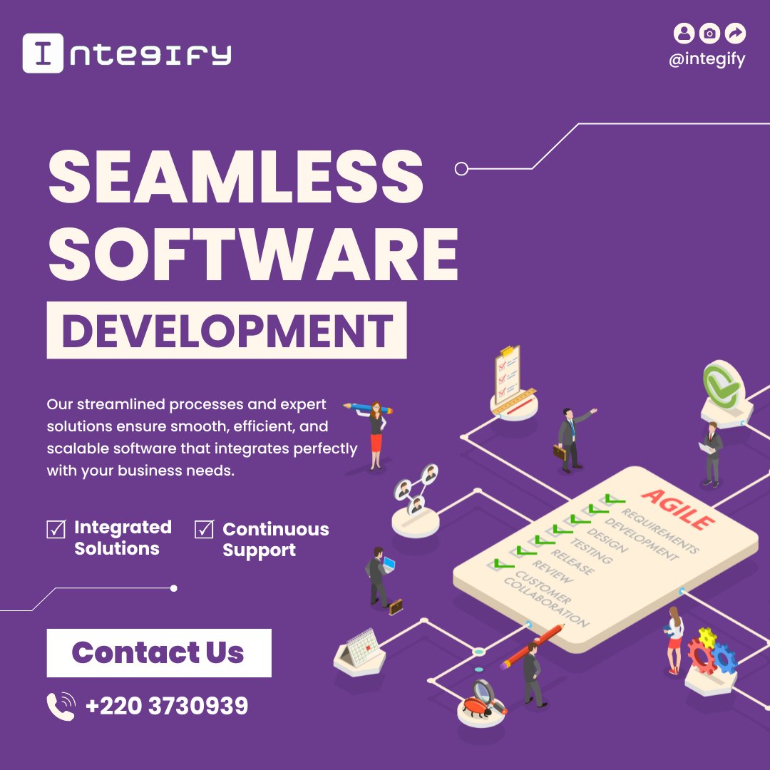 integify's tweet image. Build better software, faster

✅ Agile methodology
✅ Custom solutions
✅ Continuous support

#SoftwareDevelopment #Agile