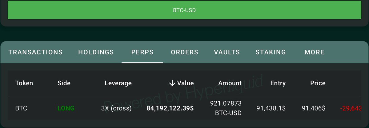 OnchainDataNerd's tweet image. A +$10M trader PNL just opened 3x Long position ~$84.19M with $BTC on #Hyperliquid
 
Address:
hypurrscan.io/address/0x0ddf…