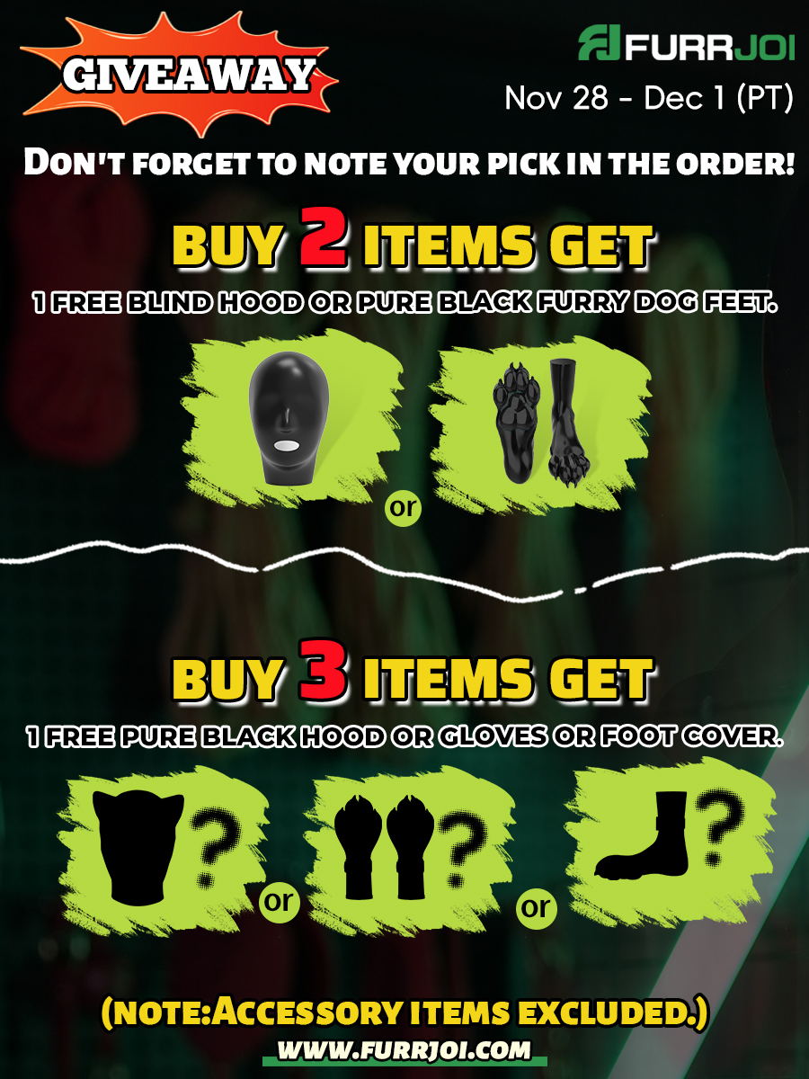 🎉 𝐅𝐮𝐫𝐫𝐣𝐨𝐢 𝐁𝐥𝐚𝐜𝐤 𝐅𝐫𝐢𝐝𝐚𝐲 𝐆𝐢𝐯𝐞𝐚𝐰𝐚𝐲 – 𝐁𝐮𝐲 &amp; 𝐆𝐞𝐭 𝐬𝐚𝐥𝐞

furrjoi.com/promotion/119 (Accessories excluded) 

We're also dropping a surprise prize giveaway to make the sale wilder! 

Here is how to win: 
1️⃣ Follow <a href="/furrjoi01/">FURRJOI</a>  2️⃣ Comment  3️⃣ Retweet