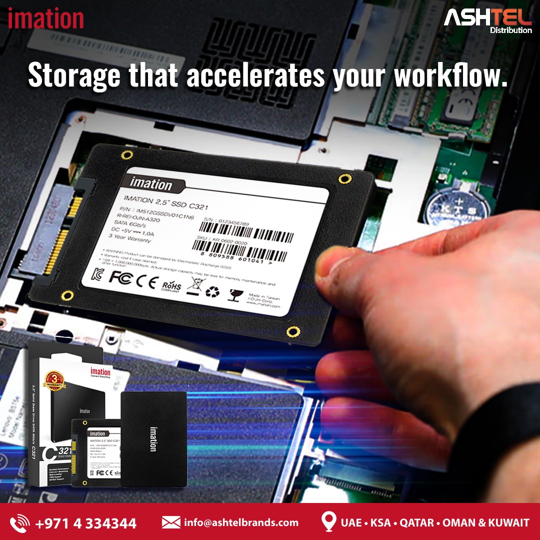 Ashtel_Brands's tweet image. Upgrade your system with Imation SSDs and enjoy enhanced performance, smooth data transfer, and long-lasting reliability. Perfect for professionals, students, and tech enthusiasts looking for a storage boost.

#Imation #SSDStorage #TechUpgrade #HighPerformanceSSD #FastAndReliable