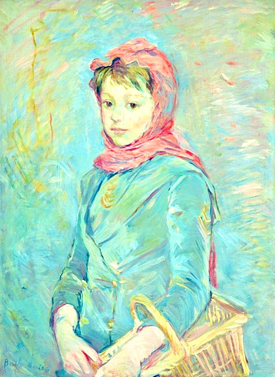 Berthe #Morisot 
- Fillette portant un panier, 1888. #BertheMorisot