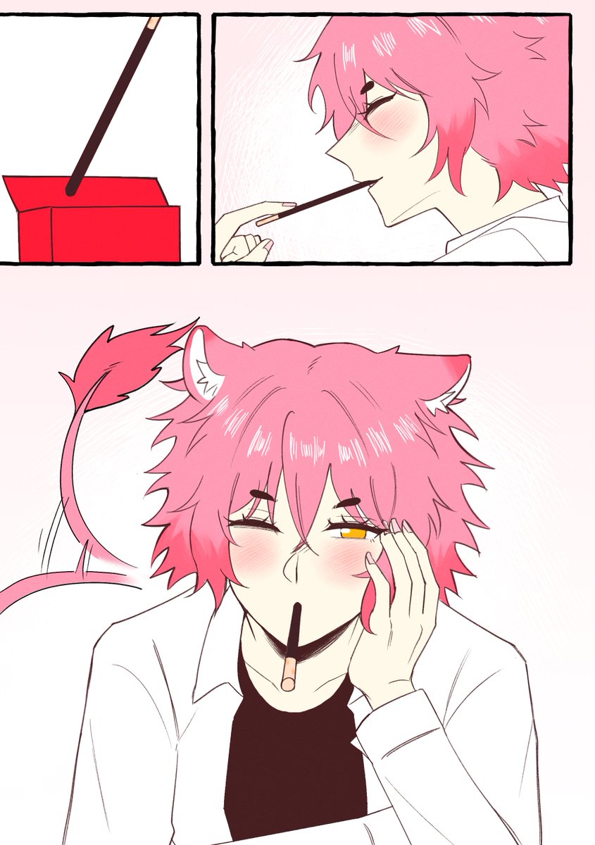 KoteiLeon's tweet photo. Pocky Day ย้อนหลังงง
คุ้มแล้วที่แขนระเบิดไปรอบ 😋
#Thion #Lecha #PinkLeonArt #thicha_art https://t.co/XQvVVmtgDL