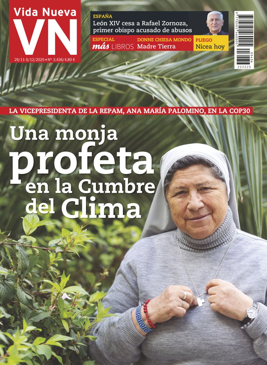 🆕 #PortadaVN 

🔴 La vicepresidenta de la REPAM, Ana María Palomino, en la COP30: una monja profeta en la Cumbre del Clima

👉 vidanuevadigital.com/sumario/revist…