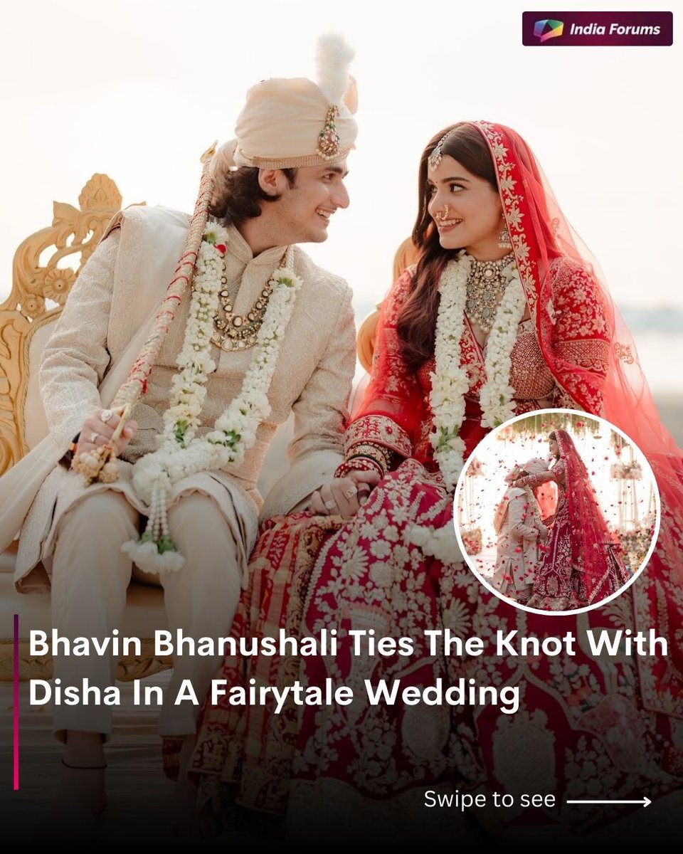 indiaforums's tweet image. Bhavin Bhanushali ties the knot with Disha in a beautiful fairytale wedding. Wishing the couple a lifetime of happiness together ❤️😍
.
.
.
#IndiaForums #BhavinBhanushali #Disha #Wedding #FairytaleWedding
