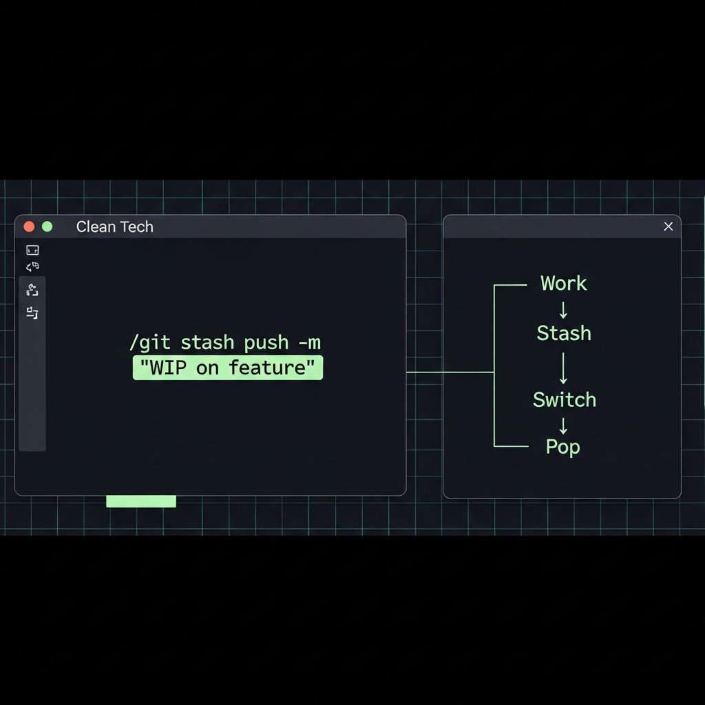 KrunalKamb96415's tweet image. Switching branches fast? Use:

git stash push -m &quot;WIP&quot;

Saves unfinished work without committing.
Total sanity saver 😌
Your fave Git command?👇
#GitTips #DevOps