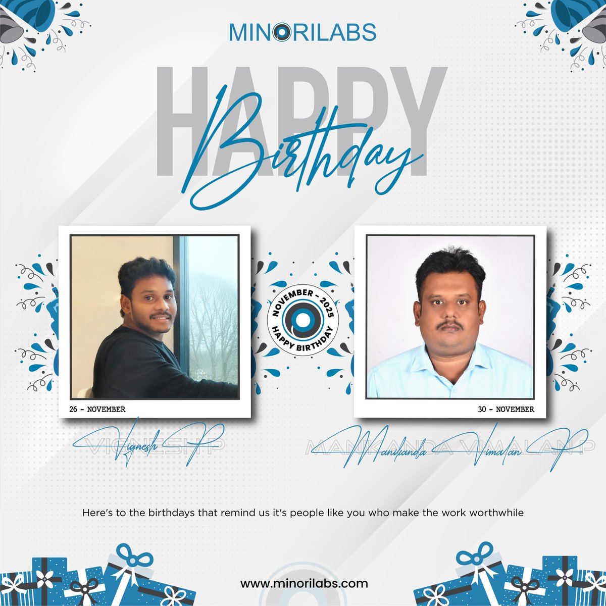 MinoriLabs's tweet photo. 🎉 This November, we celebrate the birthdays of our incredible MinoriLabs team members. Your dedication, talent, and presence make our workplace brighter every day. Thank you for everything you do.

#TeamMinoriLabs #EmployeeCelebration #WorkCulture #PeopleFirst https://t.co/KgsaQPoRVb