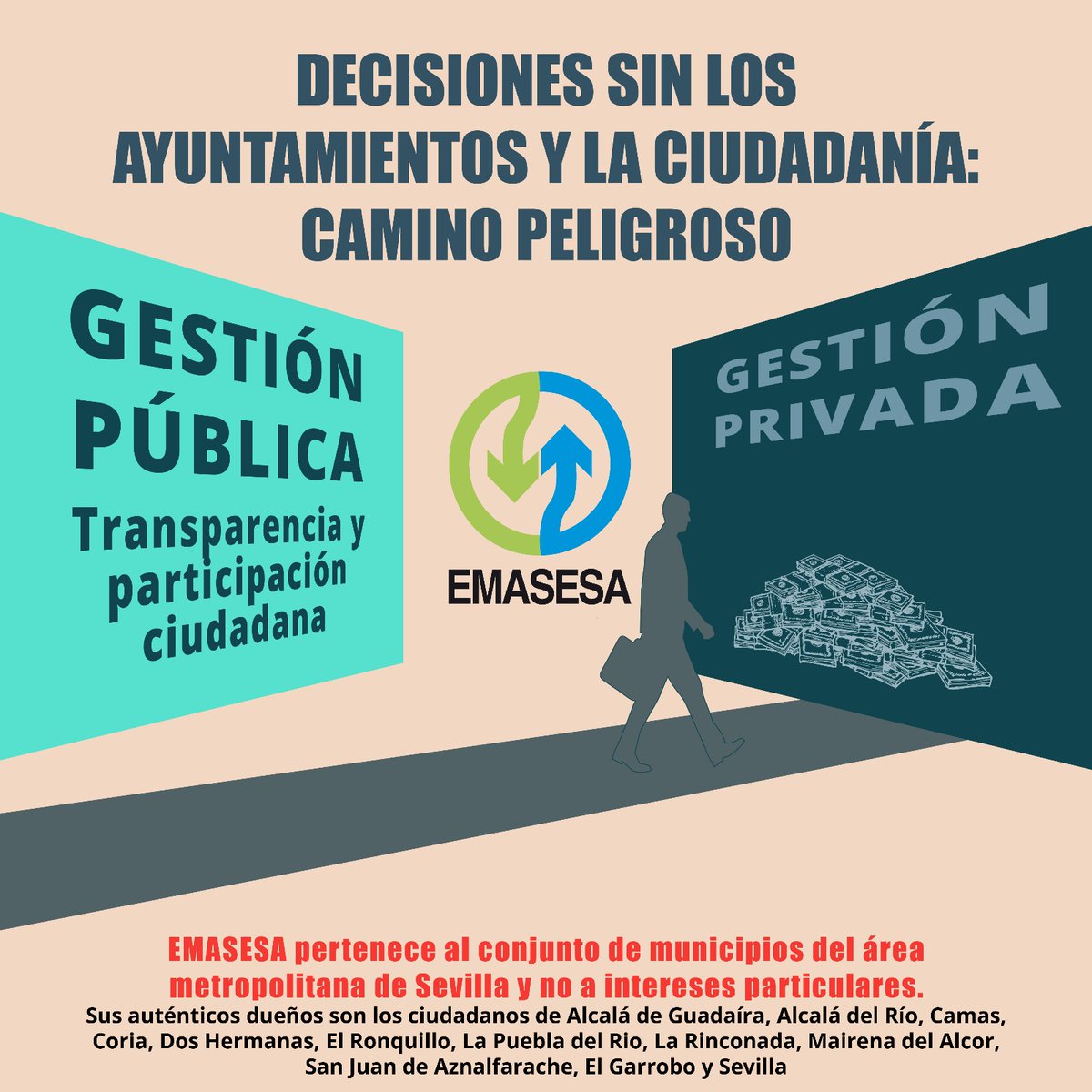 La Mesa Social del Agua de Andalucía denuncia la expulsión de <a href="/aeopas/">aeopas</a> del observatorio del agua de <a href="/emasesa/">emasesa</a>. Es urgente que entre todxs defendamos la gobernanza pública del agua #AguaPública
#GobernanzaDelAgua
