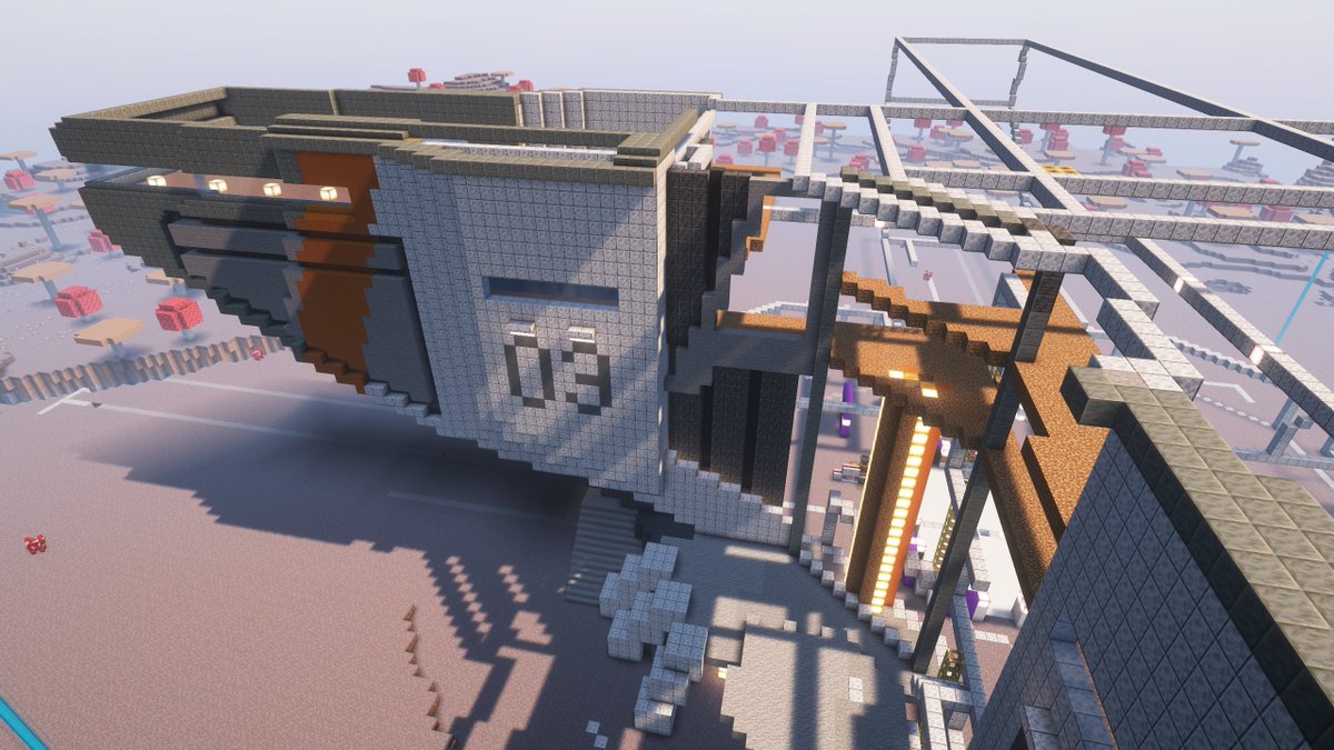 Attempting to fill in the vision. Sci-fi designs in #Minecraft are fun, but challenging! Come hang out on Twitch.tv/joelduggan