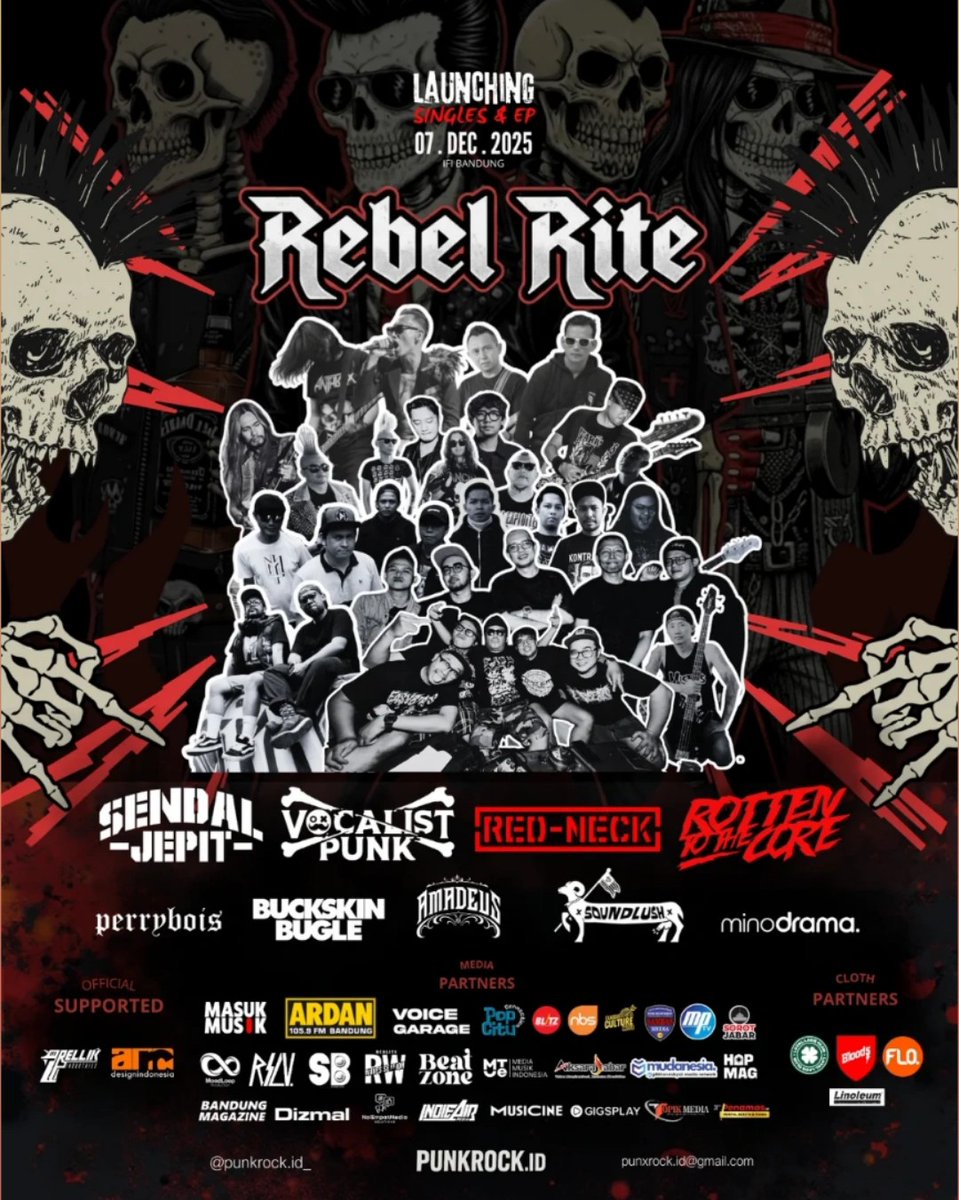 Jangan lupa tgl 7 des'25 ada Rebel Rite feat <a href="/sendaljepit92/">sendal jepit</a> #rottentothecore dll di IFI bdg.