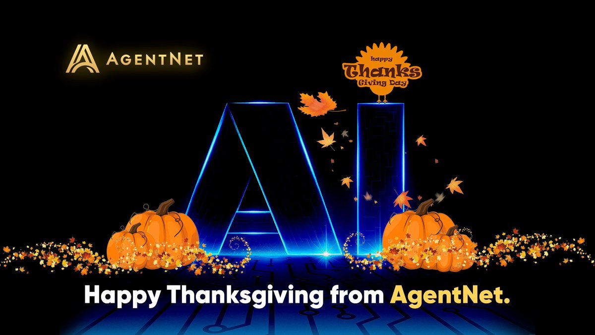 This Thanksgiving, we’re grateful for one thing above all: the power of autonomous AI agents that turn complexity into clarity. 

Here’s to every builder, every user, and every signal worth listening to. 

Happy Thanksgiving from AgentNet. 🧠✨🦃

#BSC #AI #Agent #Thanksgiving